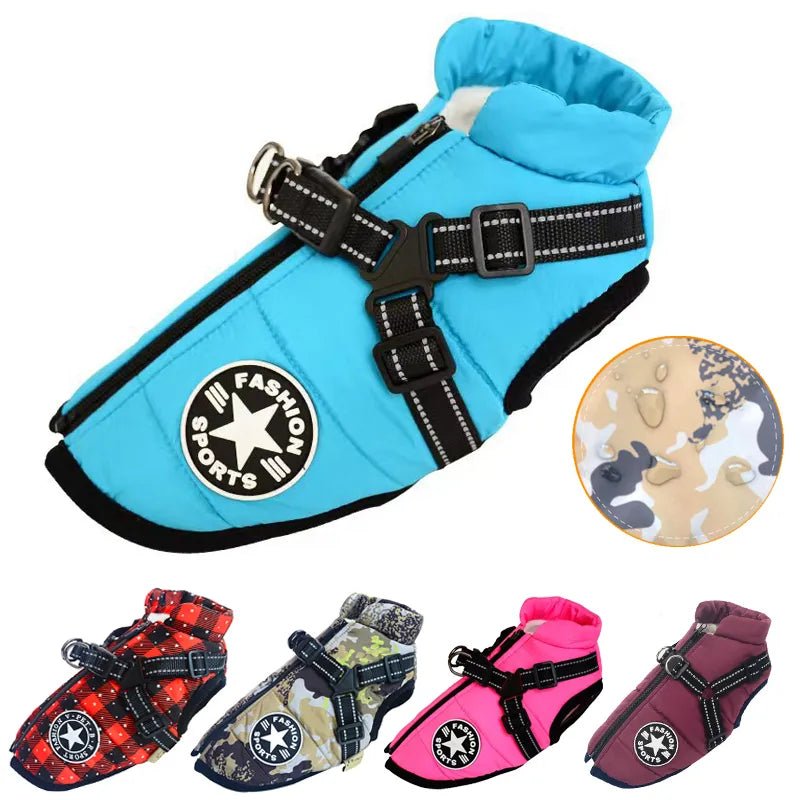 EliteDogCoat™ Weatherproof Dog Jacket and Harness