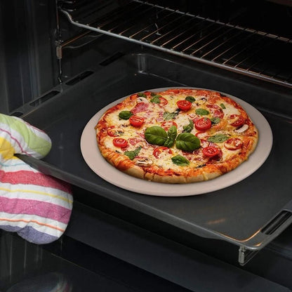 ElitePeel Round Pizza Stone For Grill and Oven