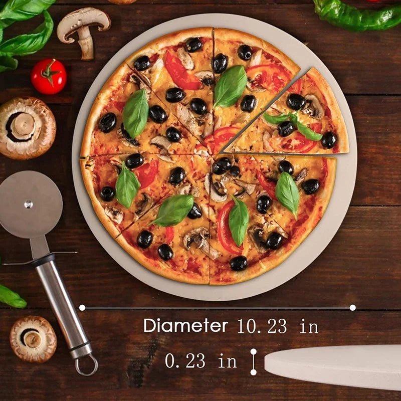 ElitePeel Round Pizza Stone For Grill and Oven