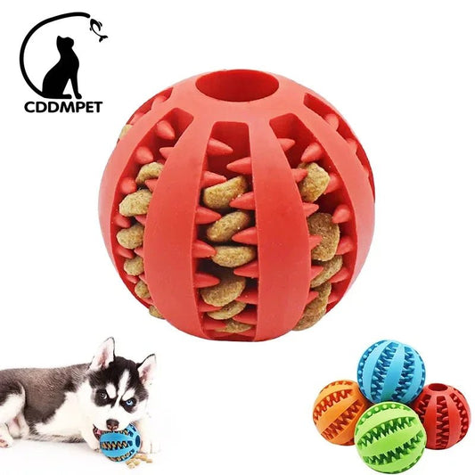 Puppy Teeth Cleaning Chew Toy Interactive Elastic Ball