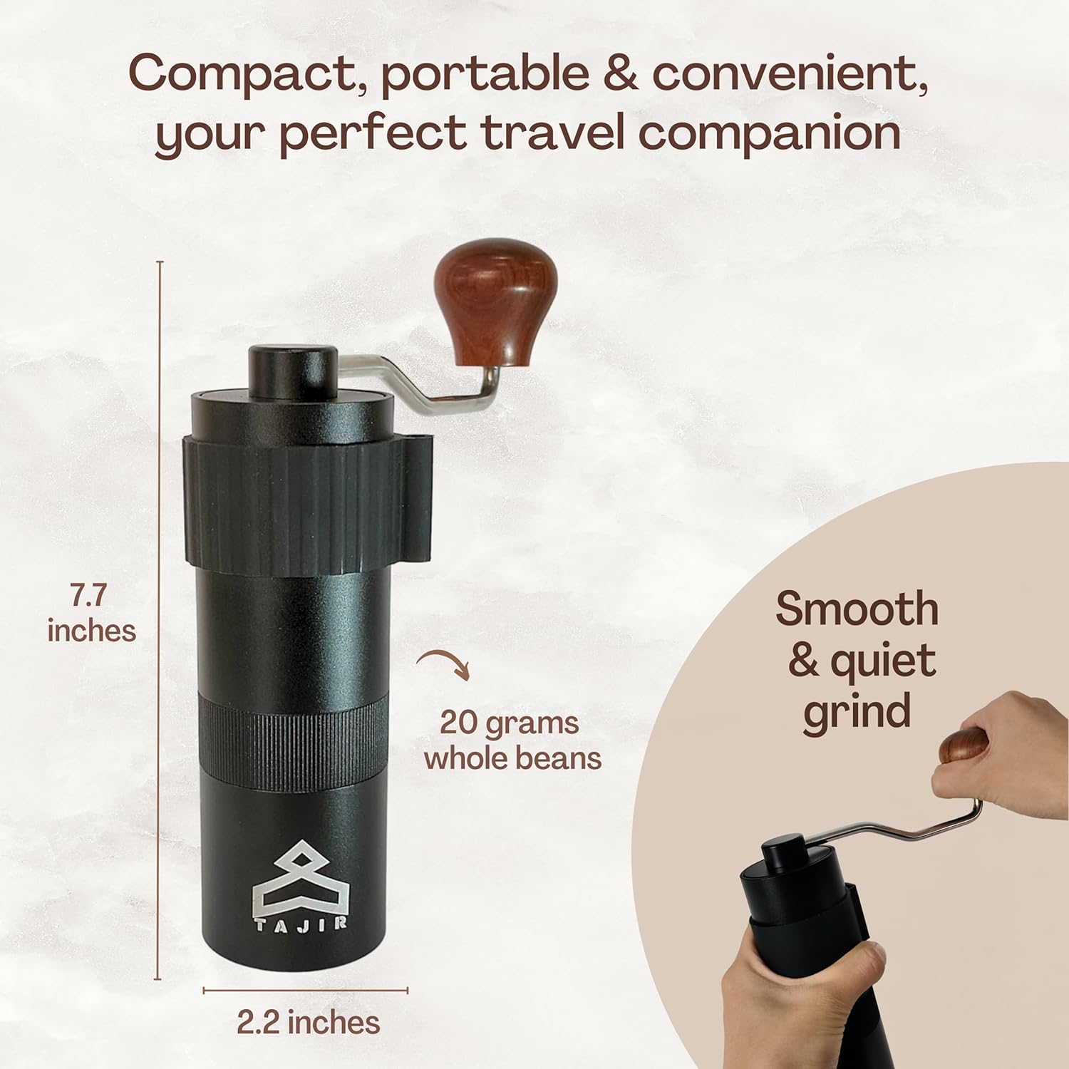 Tajir Premium Manual Coffee Grinder